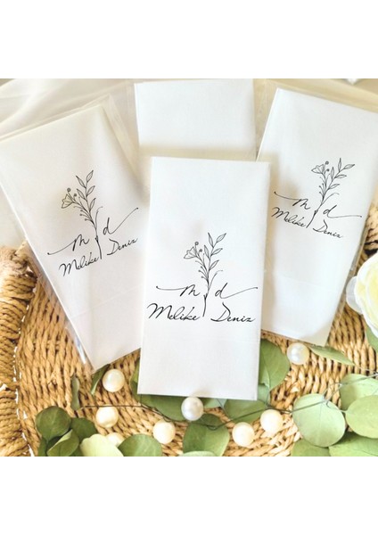 Kişiye Özel Söz Nişan Ddüğün Baskılı Peçete 20'li