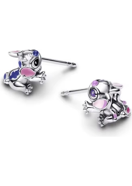 Gümüş Stitch ve Angel Çivi Küpeler fiyatları