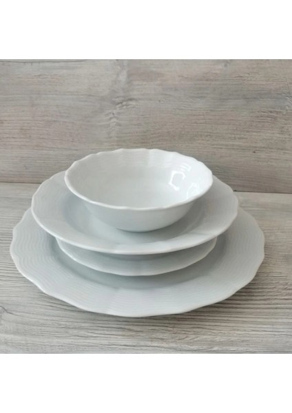Porselen Wavy 24 Parça 6 Kişilik Yemek Takımı modelleri