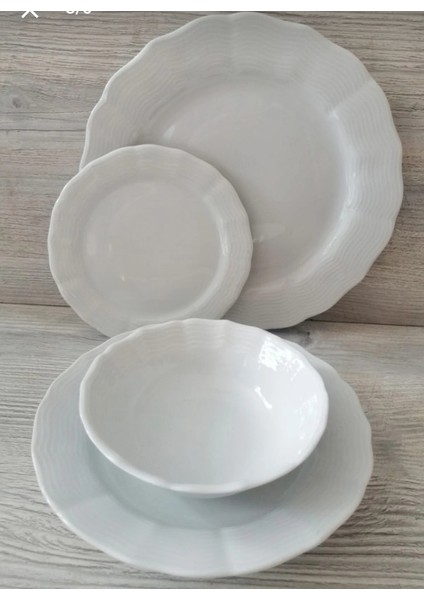 Porselen Wavy 24 Parça 6 Kişilik Yemek Takımı fırsatları