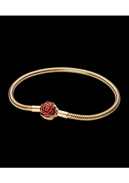 Gold Renk Güzel ve Çirkin Büyülü Gül Sallantılı Bileklik