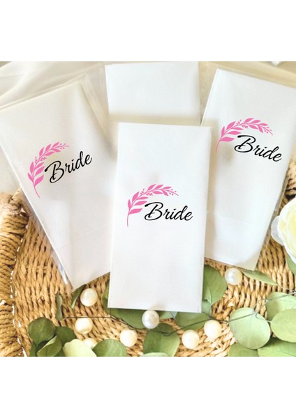Kişiye Özel Bride Baskılı Peçete 20 Adet