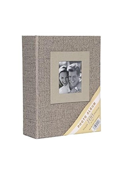 10X15CM 100 Fotoğraf Kapasiteli Lüks Koton Fotoğraf Albümü (Vizon)