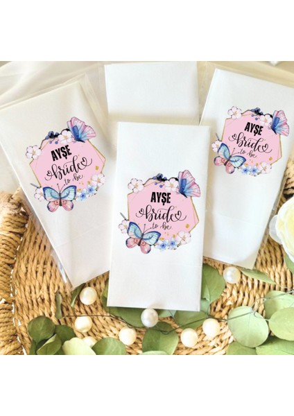 Kişiye Özel Bride Baskılı Peçete 20 Adet