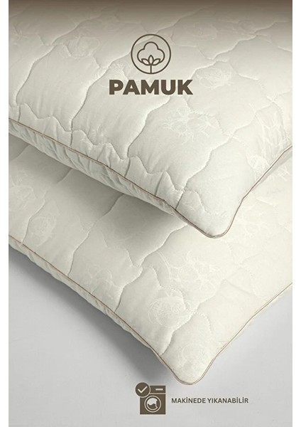 1 Adet %100 Pamuk Yastık | Fermuarlı | Yıkanabilir | Doğal Yastık 50X70CM