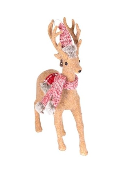 Yılbaşı Süsü Geyik Şapkalı Kahverengi 23X32 Cm. fiyatları