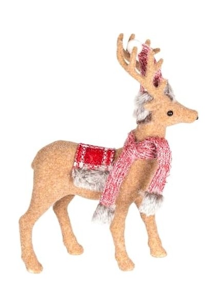 Yılbaşı Süsü Geyik Şapkalı Kahverengi 23X32 Cm. modelleri