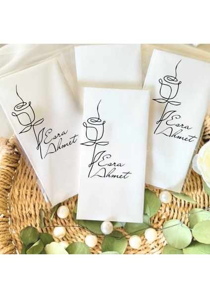 Kişiye Özel Düğün Temalı Baskılı Peçete 20’li