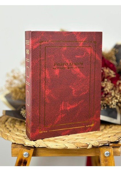 10X15CM Fotoğraf Albümü 200 Fotoğraf Kapasiteli Ciltbezli Lüks Anı Albümü 9206-B