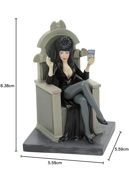 Department 56 Elvira Mistress Of The Dark Village Aksesuarları Imzalı Imzalar Heykelcik, 8,8 Cm, Çok Renkli