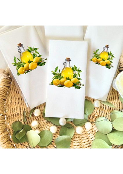 Limon Temalı Sunum Peçete 20 Adet