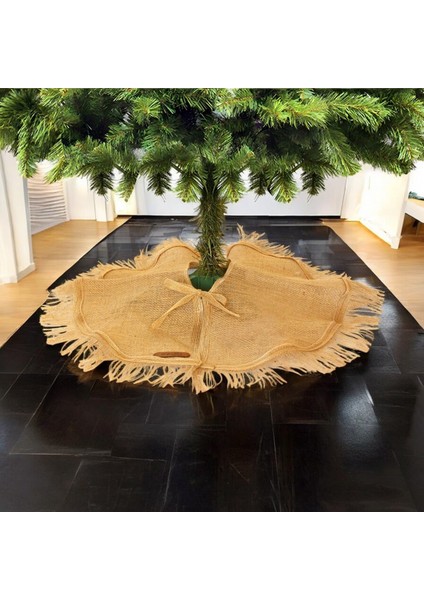 Yılbaşı Ağaç Eteği Jüt Bej modelleri