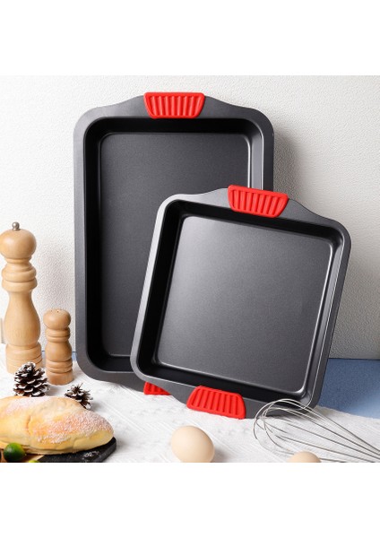 Karbon Siyah Çelik Orta ve Büyük Boy Fırın Tepsisi 24 x 40 x 7 cm - 2 Adet fırsatları