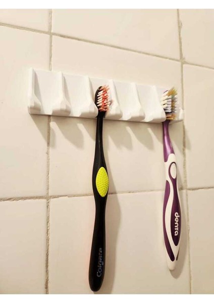 Diş Fırçası Tutucu Yapışkanlı Duvara Monte - 6’lı Askılı Pratik Diş Fırçası Organizeri Kolay Kurulum fırsatları