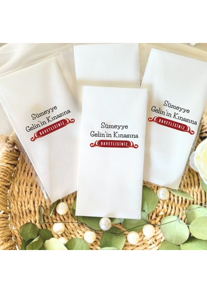 Kına Gecesi Baskılı Peçete 20 Adet