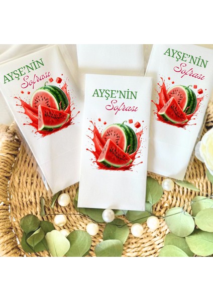 Karpuz Temalı Baskılı Peçete 20 Adet