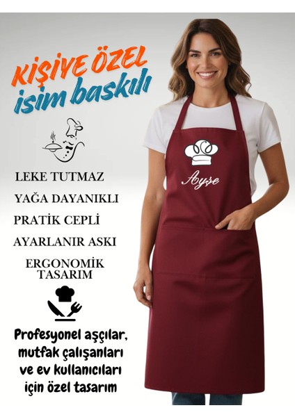 Kişiye Özel Isim Baskılı Mutfak Önlüğü