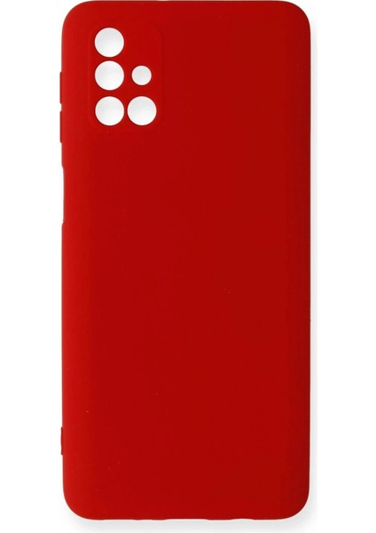 Samsung Galaxy M31S Kılıf Nano Içi Kadife Silikon - Kırmızı