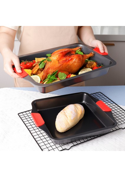 Karbon Siyah Çelik Orta Boy Fırın Tepsisi 24 x 30 x 7 cm - 1 Adet fırsatları