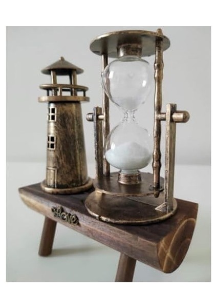 Eyfel Kulesi ve Kum Saati Dekoru - Ahşap Tabanlı Retro Masaüstü Aksesuar, Paris Temalı Ev ve Ofis Süsü, Yazılı Dekoratif Obje (Dönme Dolap) fiyatları