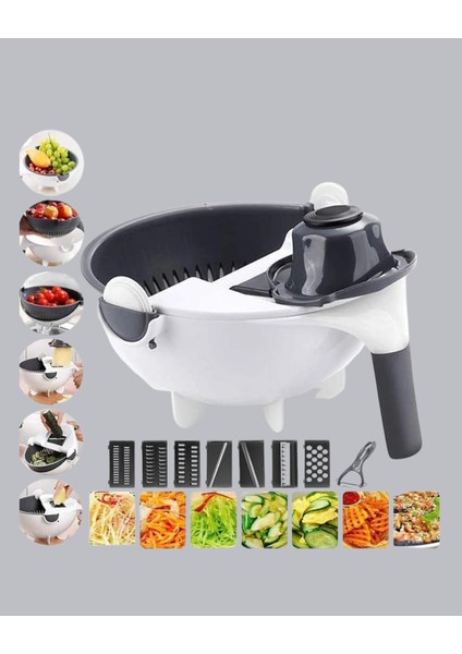 Bfs Çok Fonksiyonlu Döner Rende Süzgeç Hazneli Ergonomik Sebze Doğrayıcı fiyatları