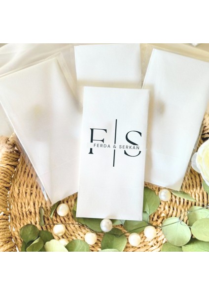 Kişiye Özel Düğün Söz Nişan Temalı Baskılı Peçete 20’li Paket