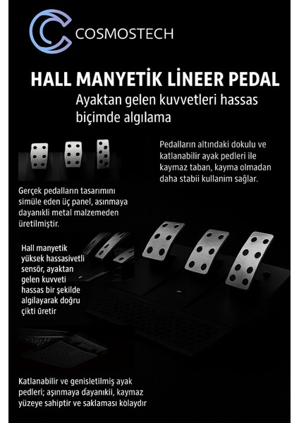 Pxn V9 Gen 2 Direksiyon Seti – Hall Effect Pedallar, Vites, 270°/900° Geçiş, Manyetik Sensör, Pc/xbox Series X|s/one/ps4 Uyumlu Gaming Racing Wheel