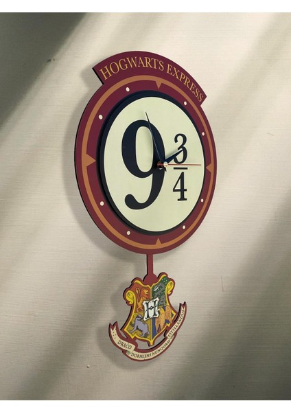 Hogwarts Iı Sallanır Sarkaçlı Dekoratif Duvar Saati