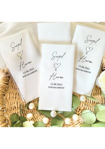Baskılı Söz Düğün Nişan Peçetesi 20 Adet