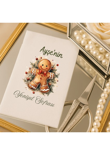 Kişiye Özel Yılbaşı Temalı Peçete 20 Adet