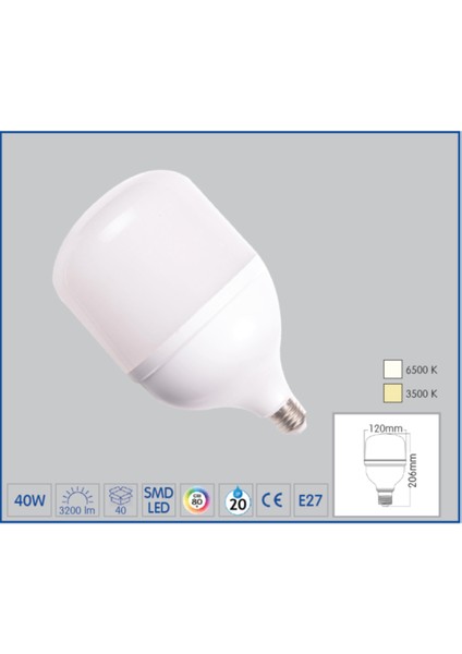 40W E27 Torch LED Ampul indirimleri