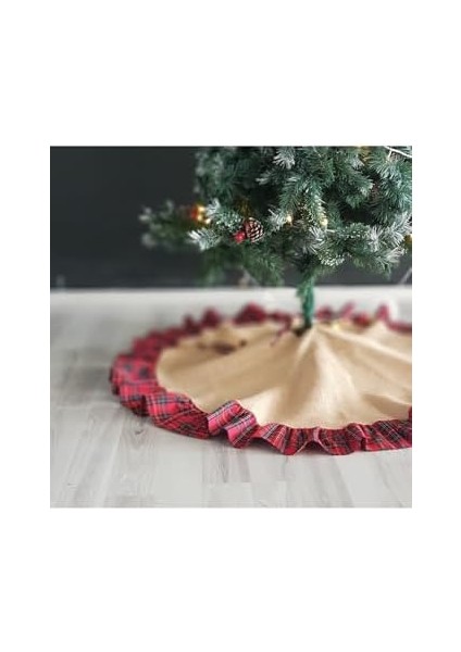 Yılbaşı Çam Ağacı Örtüsü, Dokuma Ekose 60 cm