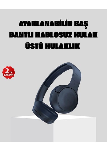 Bfs Kablosuz Bluetooth Kulaklık 5.0 18 Saat Kullanım Dinamik Sürücü Siyah
