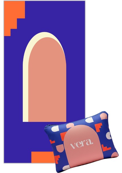 Prayer Mats - Passage, Taşınabilir Seccade, Seyahat Seccadesi, Cep Boy, Katlanabilir, Portatif, Su Geçirmez, Modern Tasarım, Turuncu