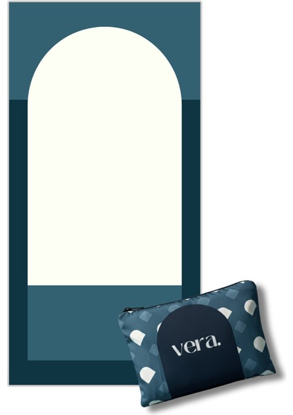 Prayer Mats - Sapphire, Taşınabilir Seccade, Seyahat Seccadesi, Cep Boy, Katlanabilir, Portatif, Su Geçirmez, Modern Tasarım, Lacivert