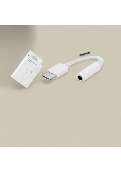 Tüm Typc Lere Uyumlu Type-C To 3.5mm Jack Kulaklık Çevirici Aux Dönüştürücü Adaptör