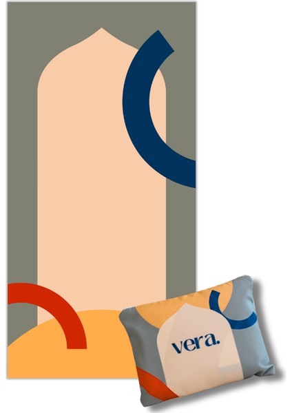 Prayer Mats - Sunrise, Taşınabilir Seccade, Seyahat Seccadesi, Cep Boy, Katlanabilir, Portatif, Su Geçirmez, Modern Tasarım, Yeşil