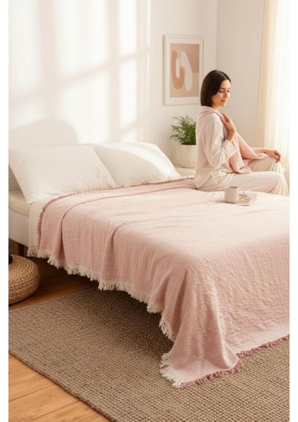 4 Kat Müslin Tek Kişilik Pike, Tv Battaniyesi, Koltuk Şalı ve Yatak Örtüsü Pamuklu fırsatları