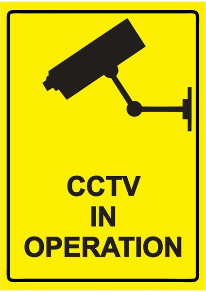 Cctv In Operatıon Isg Uyarı Levhası Pvc A5 15X21 cm