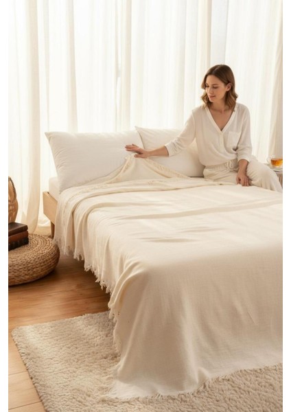 4 Kat Müslin Çift Kişilik Pike, Tv Battaniyesi, Koltuk Şalı ve Yatak Örtüsü Pamuklu fiyatları