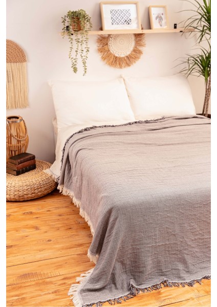 4 Kat Müslin Çift Kişilik Pike, Tv Battaniyesi, Koltuk Şalı ve Yatak Örtüsü Pamuklu