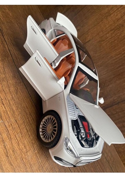 Mercedes Benz Maybach S600 Diecast Model Araba Sesli Işıklı Mercedes Makam Arabası Beyaz Mercedes