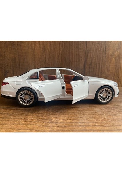 Mercedes Benz Maybach S600 Diecast Model Araba Sesli Işıklı Mercedes Makam Arabası Beyaz Mercedes fırsatları