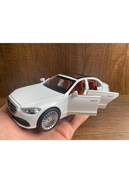 Mercedes Benz Maybach S600 Diecast Model Araba Sesli Işıklı Mercedes Makam Arabası Beyaz Mercedes indirimleri