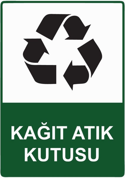 Kağıt Atık Kutusu Isg Uyarı Levhası Pvc A5 15X21 cm