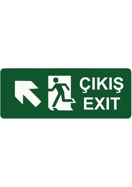 Çıkış Exıt Isg Uyarı Levhası Pvc A5 15X21 cm