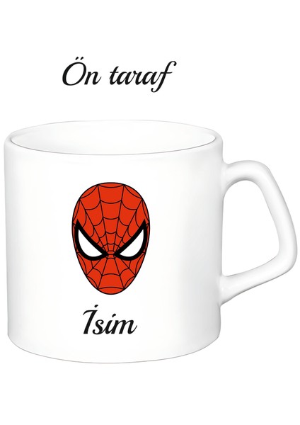 Kişiye Özel Spiderman Beyaz Afilli Kupa Bardak