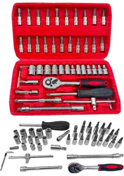 Cr-V Max 1/4 Cırcırlı 46 Parça Lokma Anahtar Takımı Bits Uç Seti fiyatları