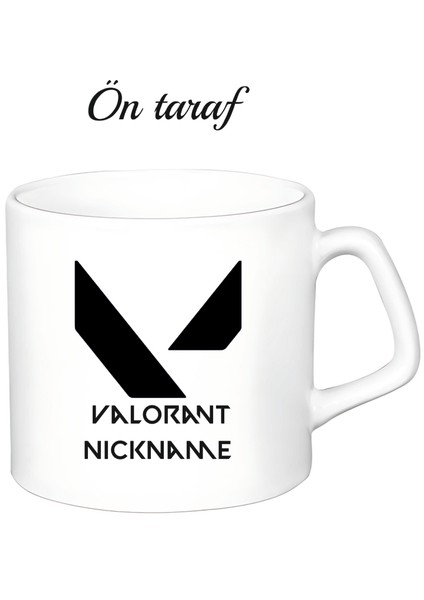 Kişiye Özel Valorant Beyaz Afilli Kupa Bardak