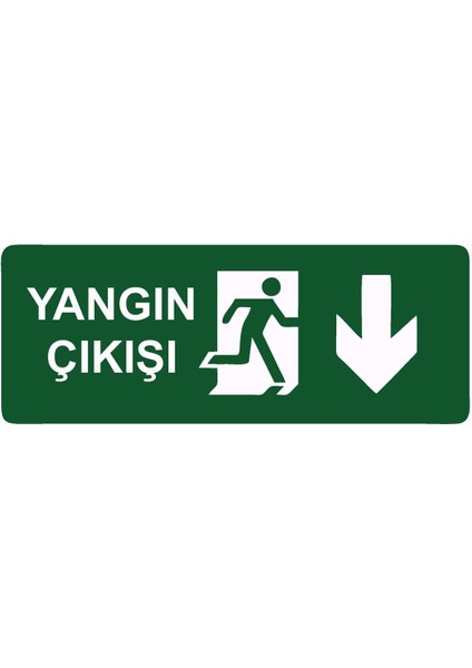 Yangın Çıkışı Isg Uyarı Levhası Pvc A5 15X21 cm